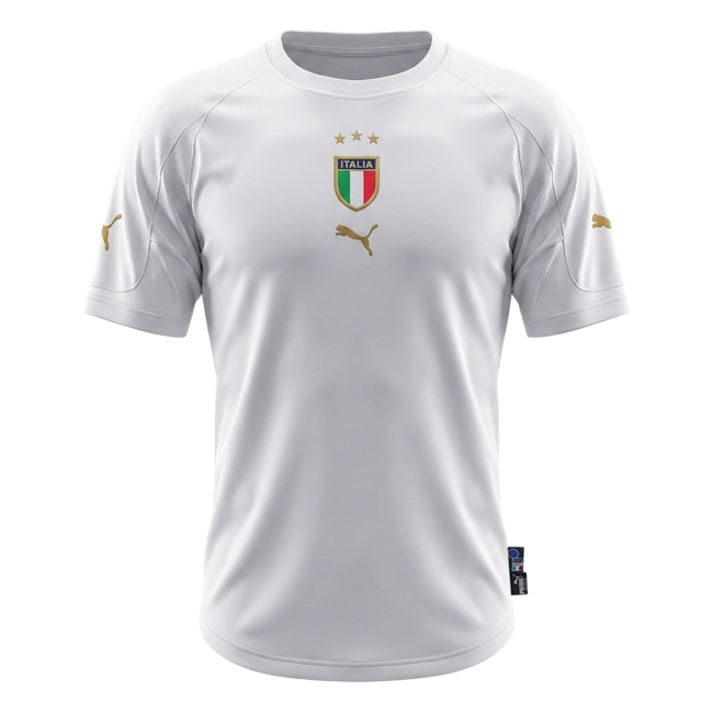 Camiseta de fútbol retro de visitante de Italia 2004