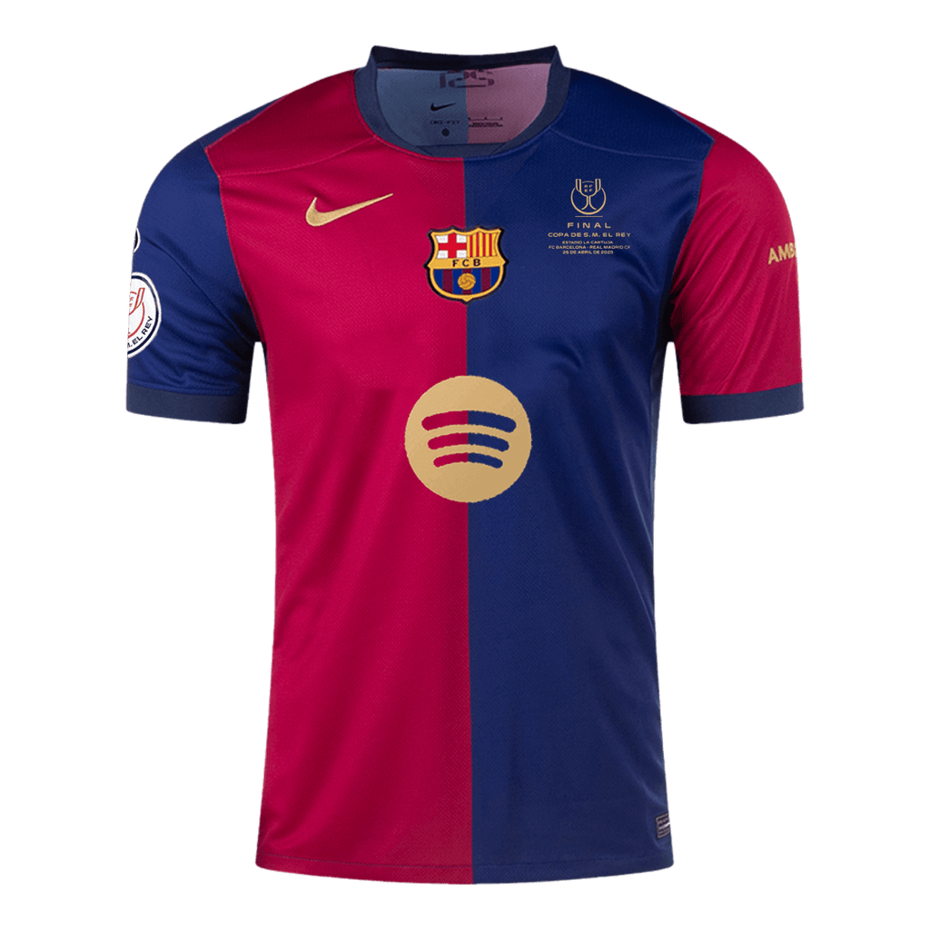 Barcelona Home Jersey 2024/25 - Copa del Rey Final - Football Shirt | SmartJerseys | Official Quality