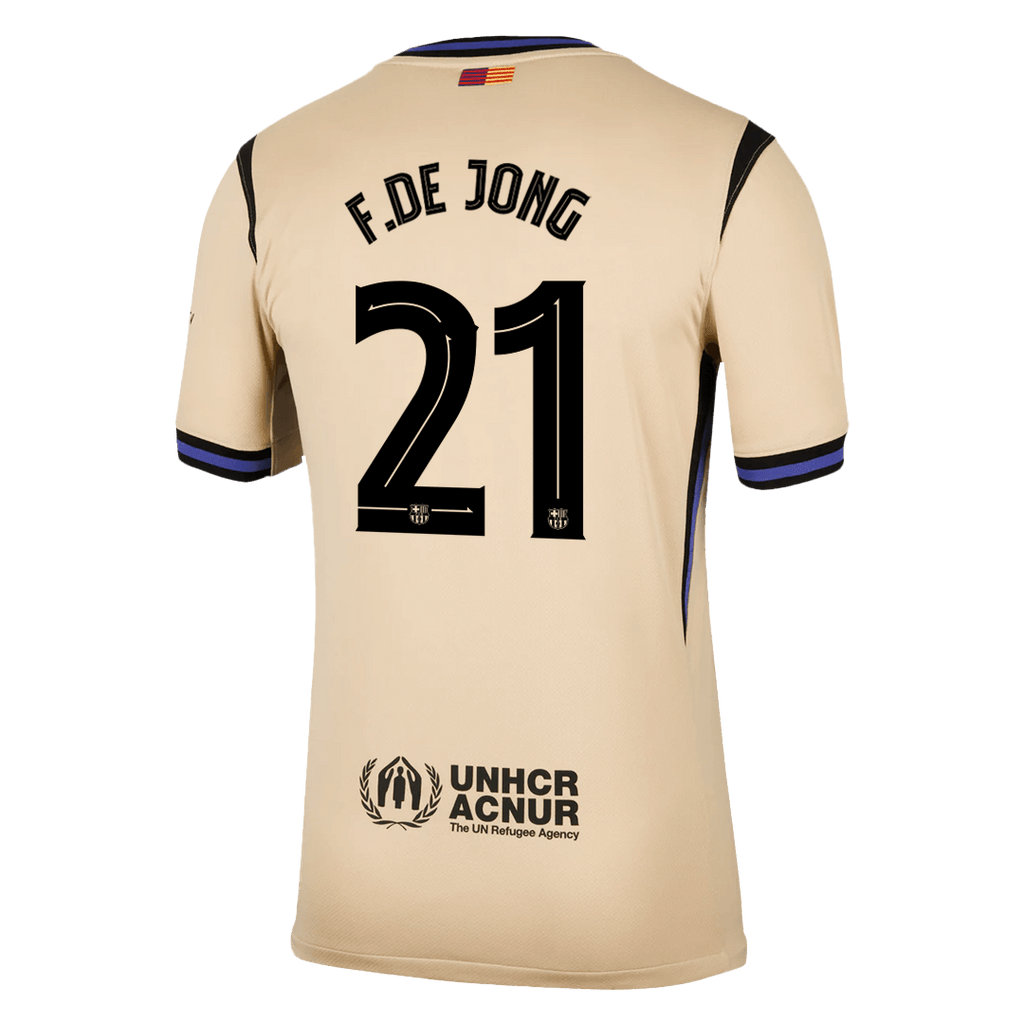 Camiseta de visitante del Barcelona F.DE JONG #21 2025/26 - Edición UCL