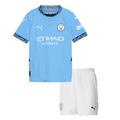 Manchester City Home Jersey Kit 2024/25 Kids(Jersey+Shorts) - Football Shirt | SmartJerseys | Official Quality