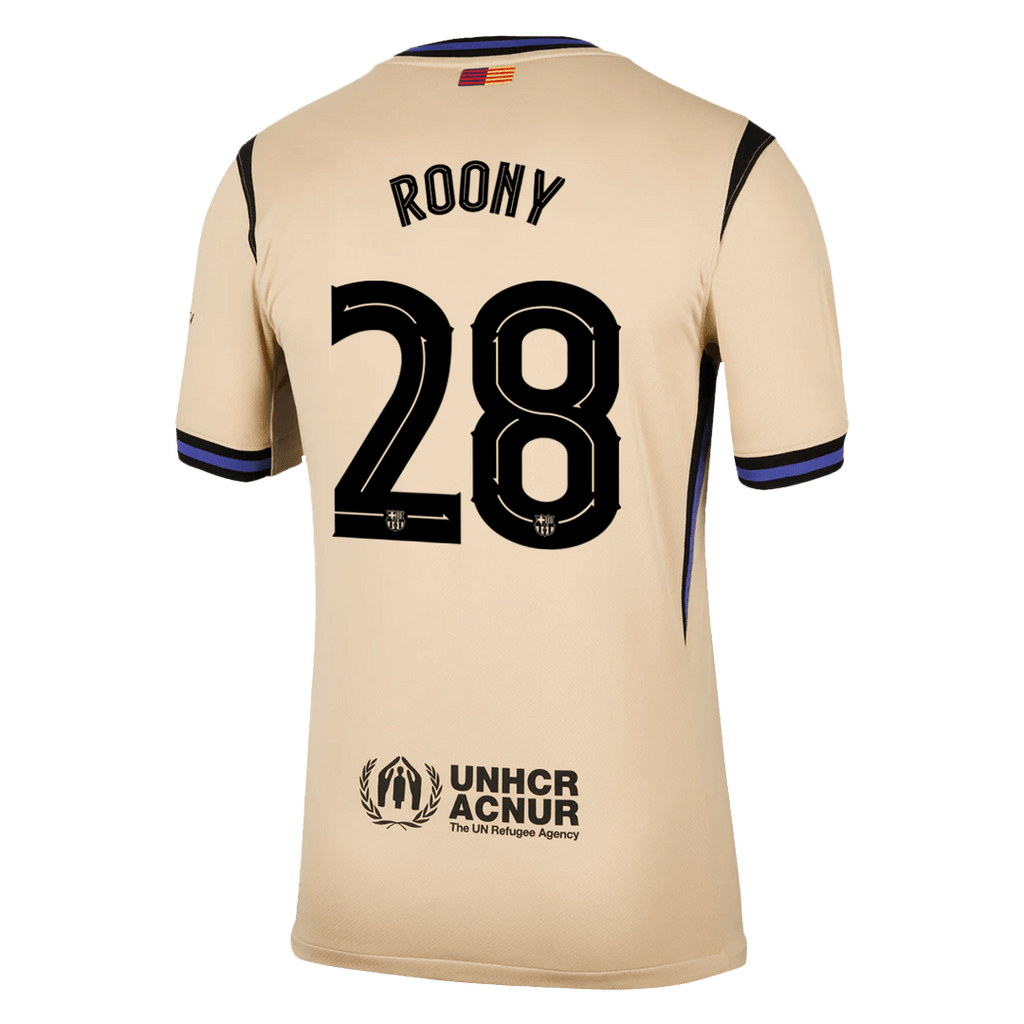 Maillot extérieur du FC Barcelone ROONY n° 28, saison 2025/26