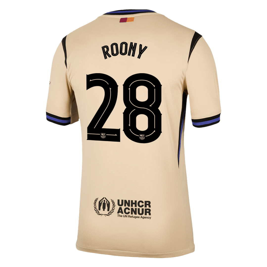 Maillot extérieur du FC Barcelone ROONY n° 28, saison 2025/26