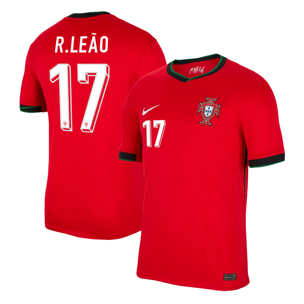 Portugal R.LEÃO #17 Home Jersey EURO 2024 - Football Shirt | SmartJerseys | Official Quality