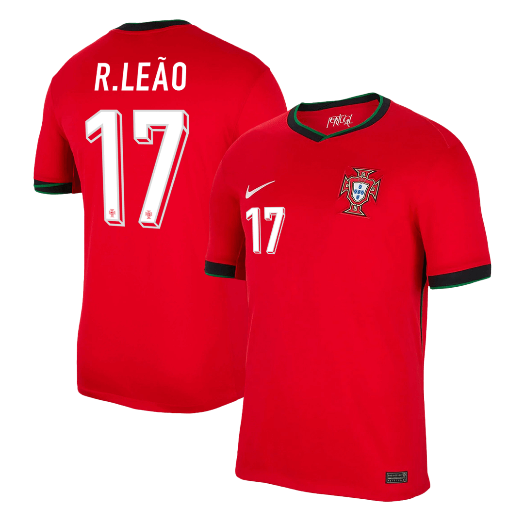 Portugal R.LEÃO #17 Home Jersey EURO 2024 - Football Shirt | SmartJerseys | Official Quality