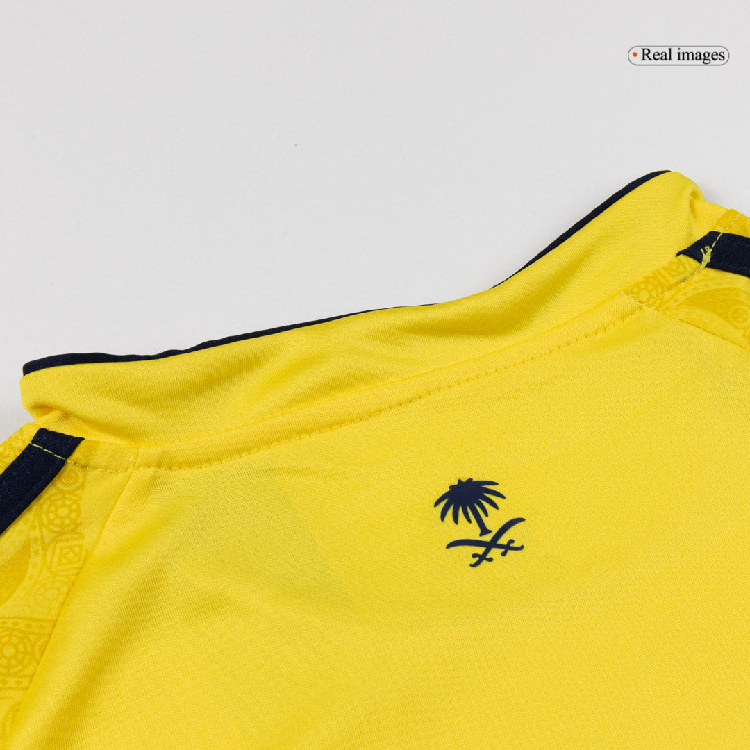 Camiseta de fútbol local del Al Nassr para niños, color amarillo, 25/26