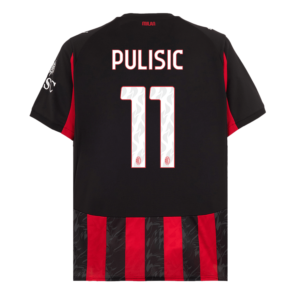 PULISIC #11 AC Milan Home Soccer Jersey 2025/26 Red&Black