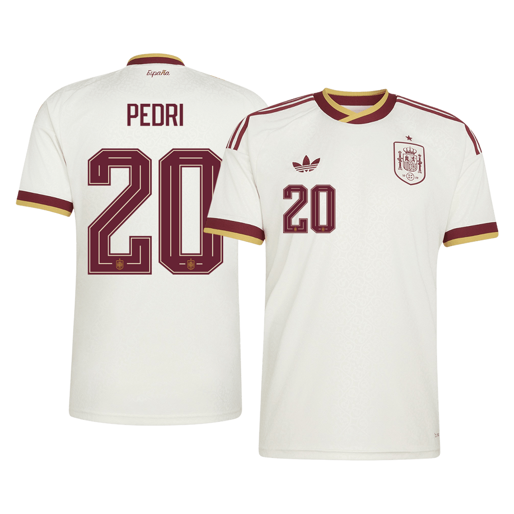 PEDRI #20 Spain Away Soccer Jersey World Cup 2026 White
