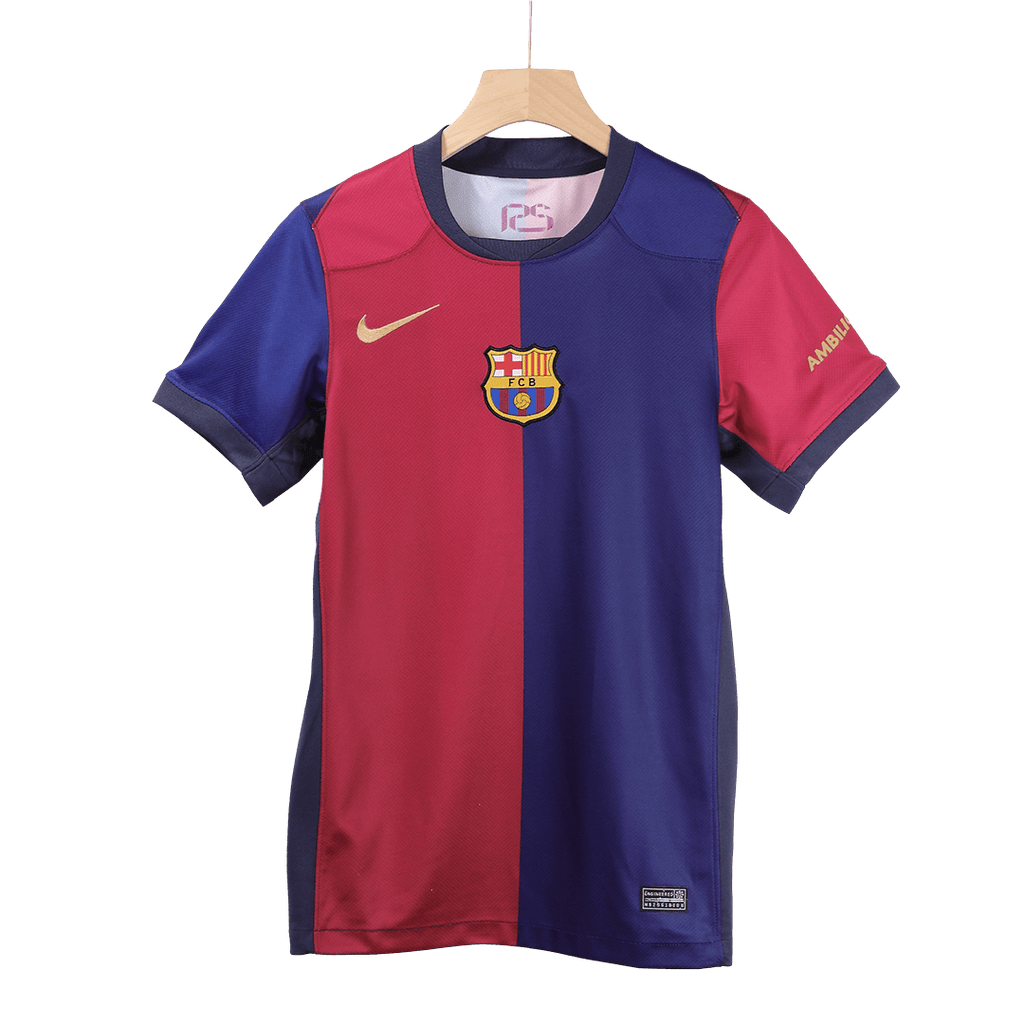 Barcelona GAVI #6 Home Jersey 2024/25 - Spotify Logo Without Text