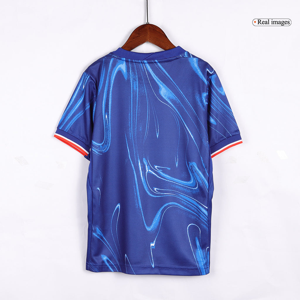 Kit de camiseta local del Chelsea 2024/25 para niños (camiseta y pantalones cortos)
