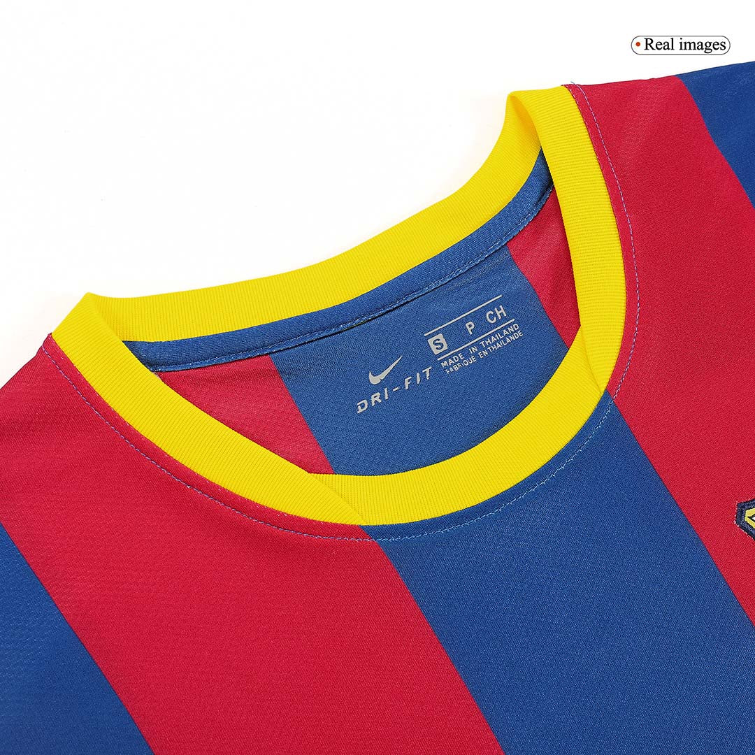 Barcelona DAVID VILLA #7 Home Soccer Jersey Retro 2010/11