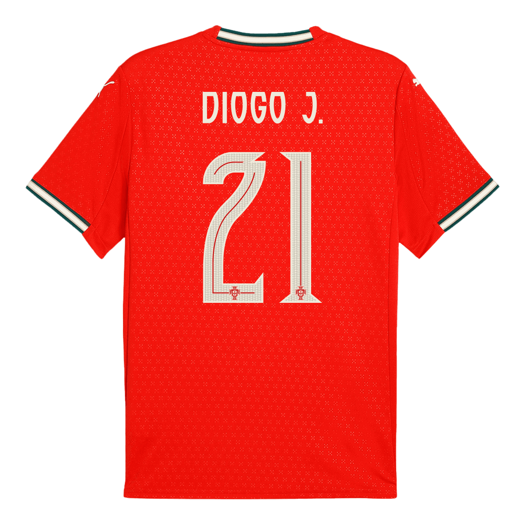 Maillot de foot Portugal DIOGO J. #21 Domicile 2025