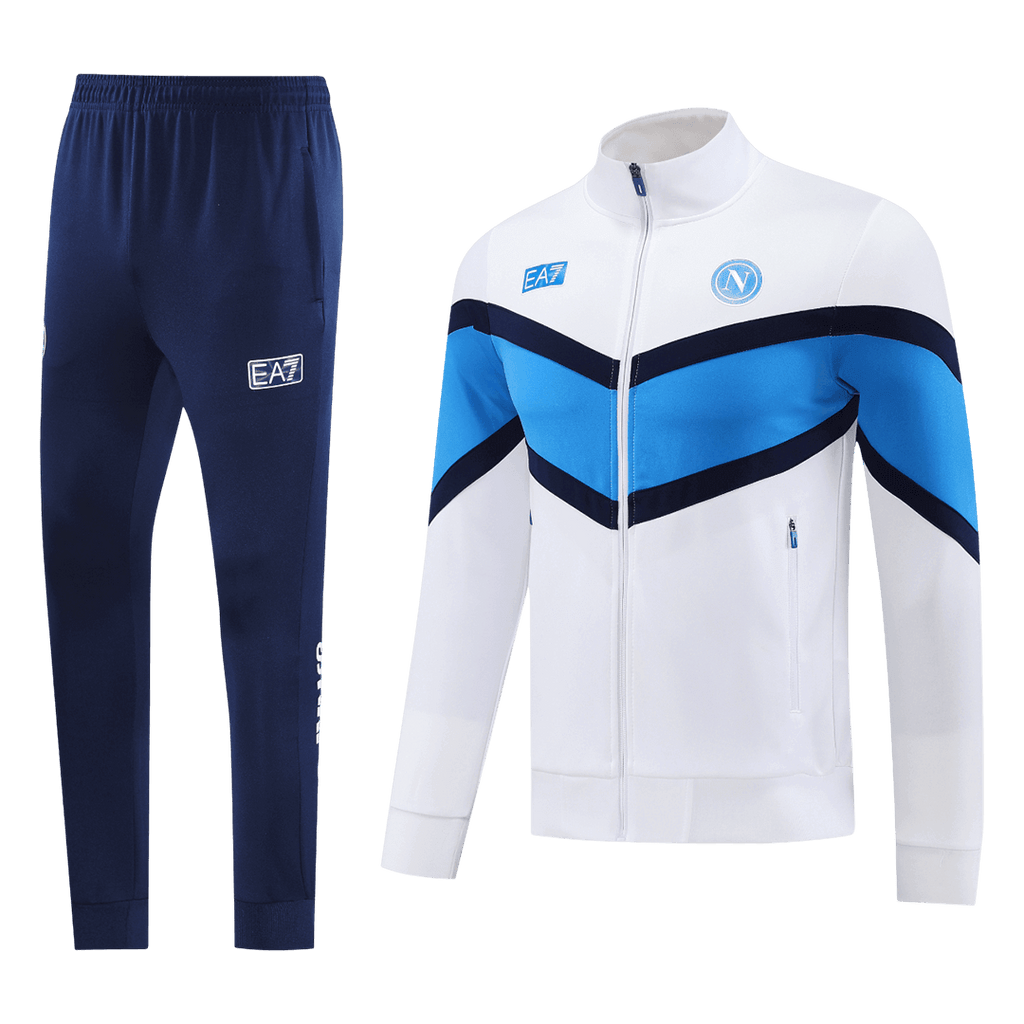 Kit de entrenamiento del Napoli 2025/26 - Blanco (Chaqueta + Pantalón)