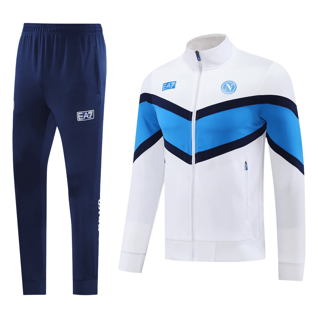 Kit de entrenamiento del Napoli 2025/26 - Blanco (Chaqueta + Pantalón)