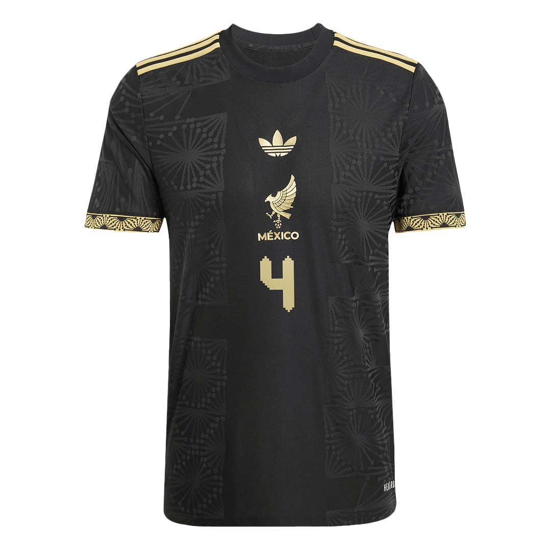 Camiseta de fútbol de visitante de México E. ÁLVAREZ #4, auténtica, 2025 - Copa Oro