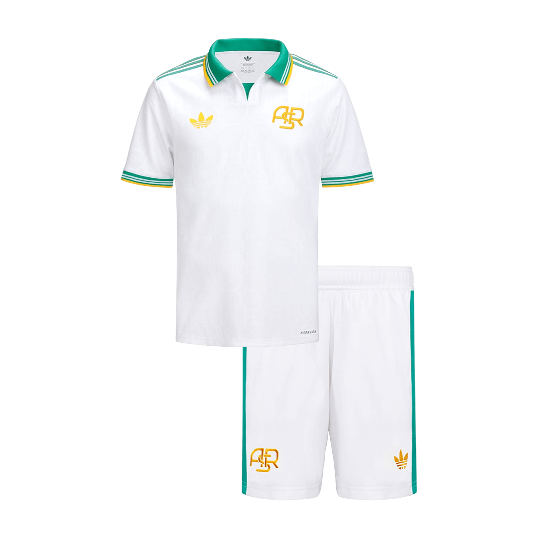 Kid's Roma Third Soccer Jersey Kit(Jersey+Shorts) 25/26 White - Football Shirt | SmartJerseys | Official Quality