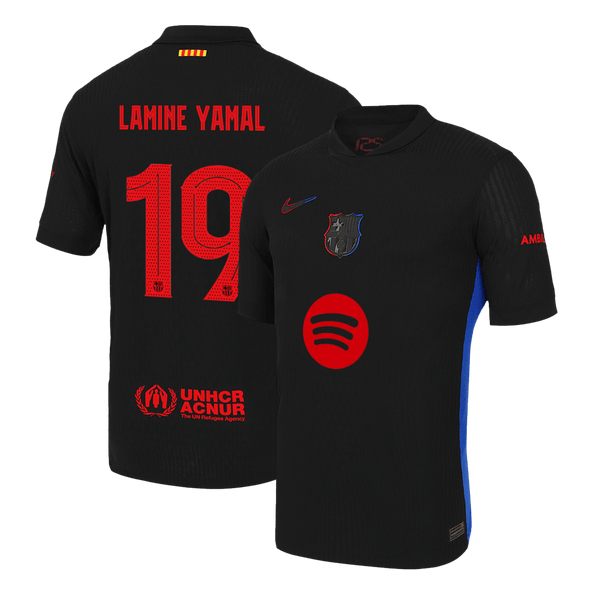 Barcelona LAMINE YAMAL #19 Away Soccer Jersey Authentic 2024/25 - UCL（Spotify Logo Without Text） - Football Shirt | SmartJerseys | Official Quality