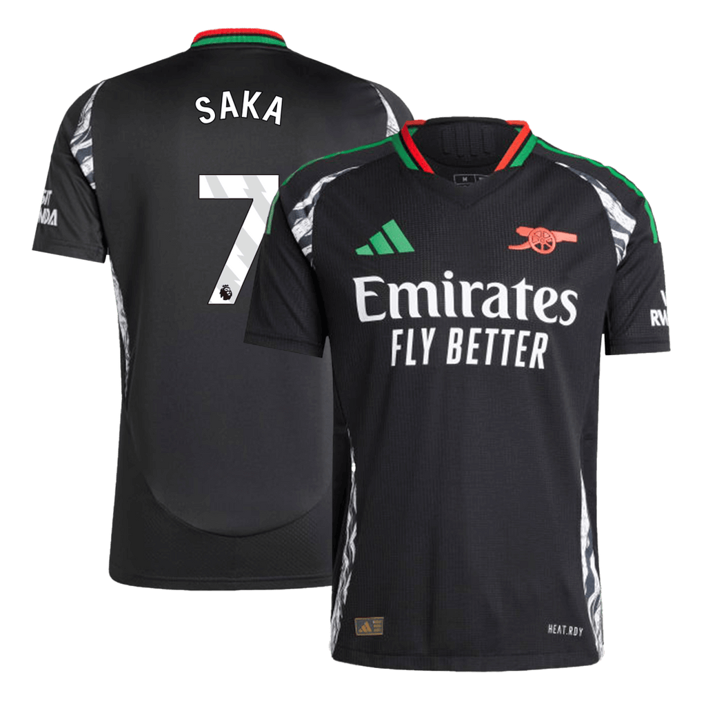 Arsenal SAKA #7 Away Soccer Jersey Authentic 2024/25 - Football Shirt | SmartJerseys | Official Quality
