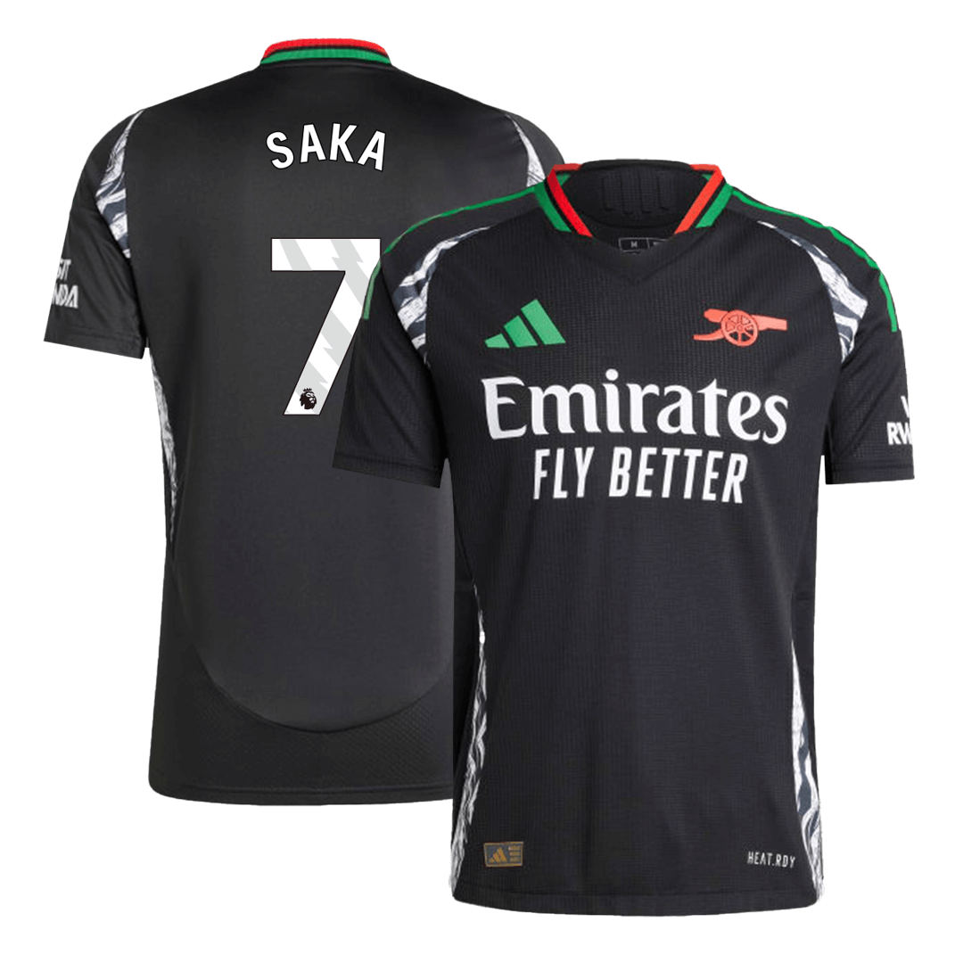 Arsenal SAKA #7 Away Soccer Jersey Authentic 2024/25 - Football Shirt | SmartJerseys | Official Quality