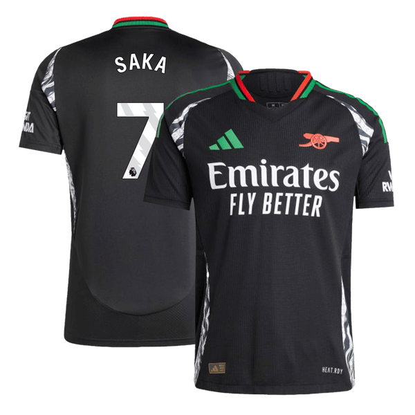 Arsenal SAKA #7 Away Soccer Jersey Authentic 2024/25 - Football Shirt | SmartJerseys | Official Quality