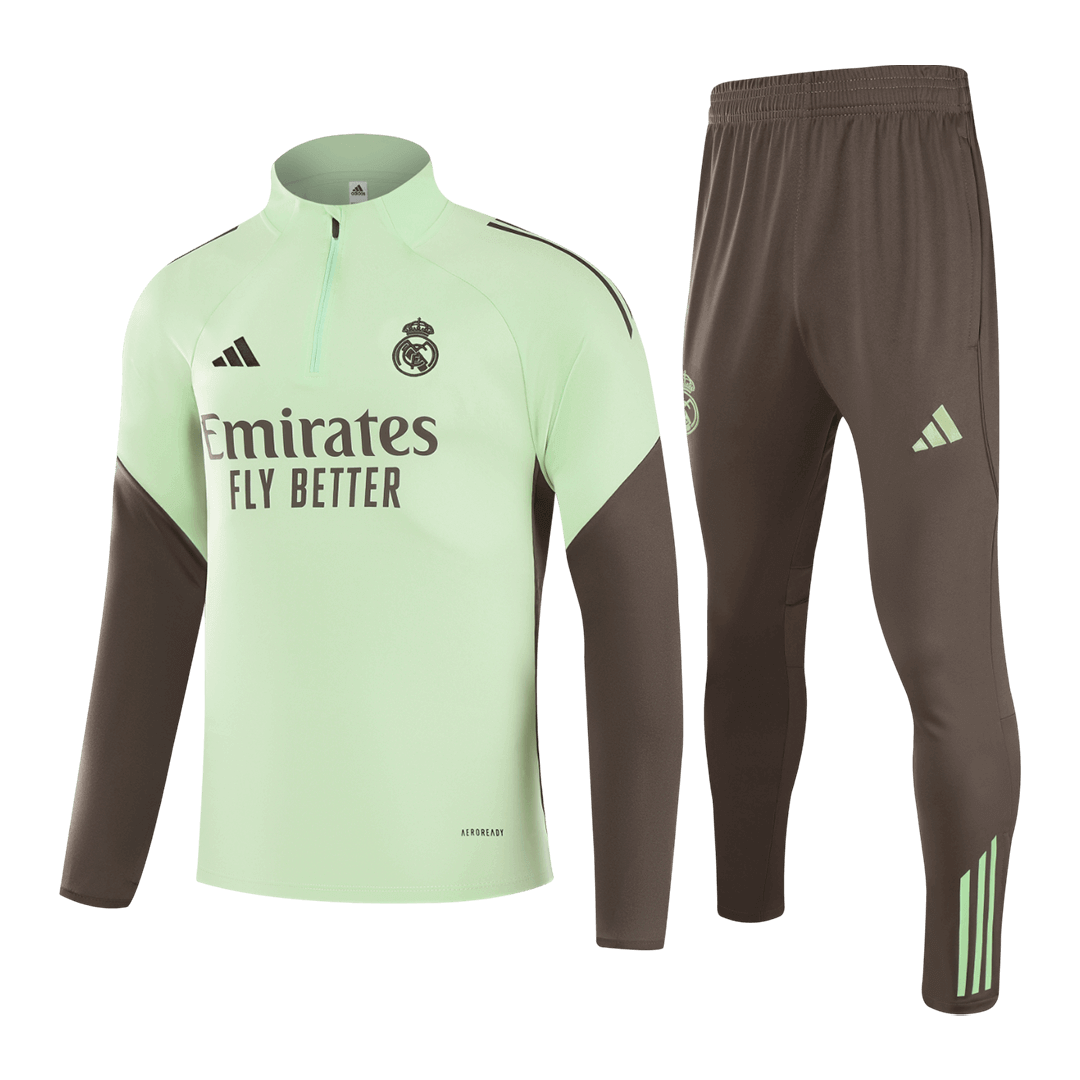 Real Madrid Sweatshirt Kit 2025/26 - Green (Top+Pants) - Football Shirt | SmartJerseys | Official Quality