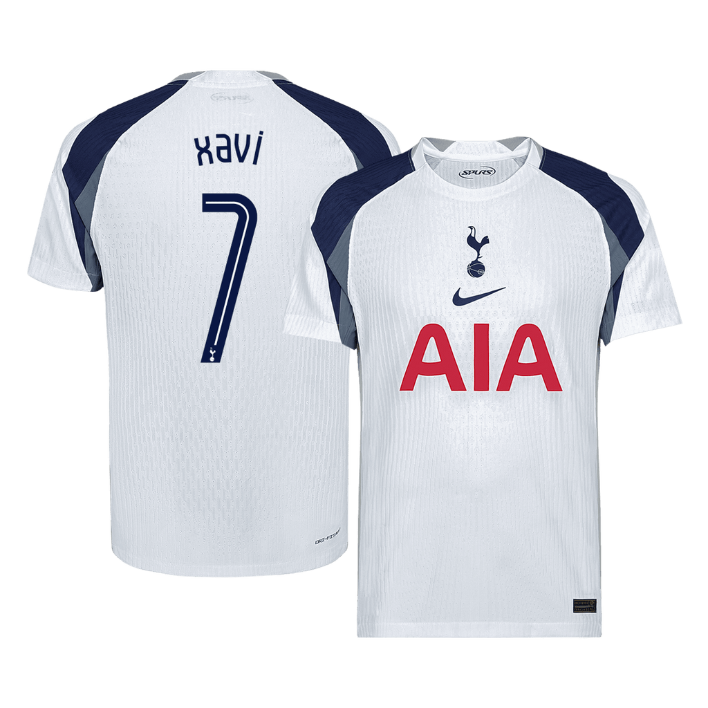 XAVI #7 Authentic Tottenham Hotspur Home Soccer Jersey 2025/26 White - UCL - Football Shirt | SmartJerseys | Official Quality