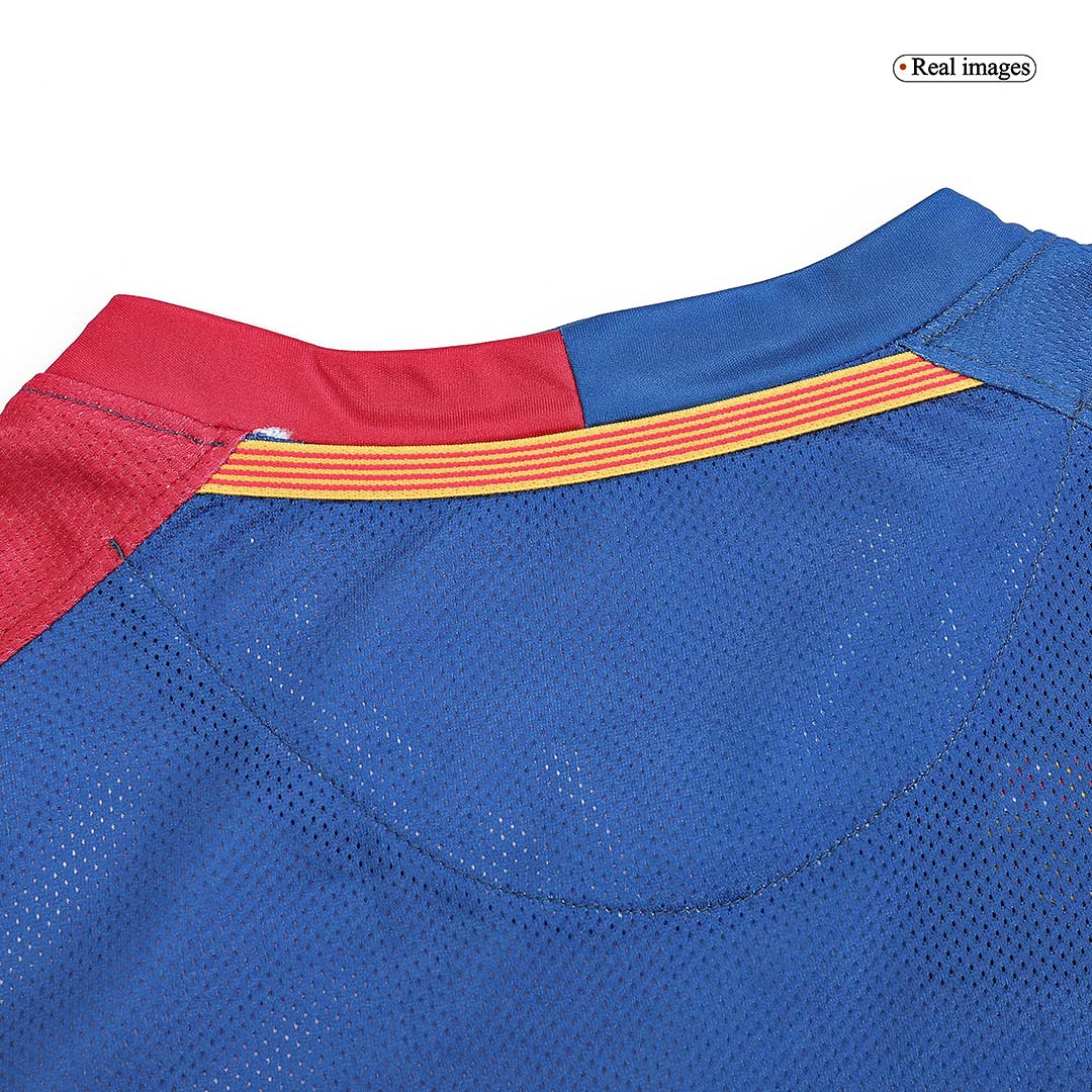 Barcelona XAVI #6 Home Soccer Jersey Retro 2008/09 - Long Sleeve (UCL Final)
