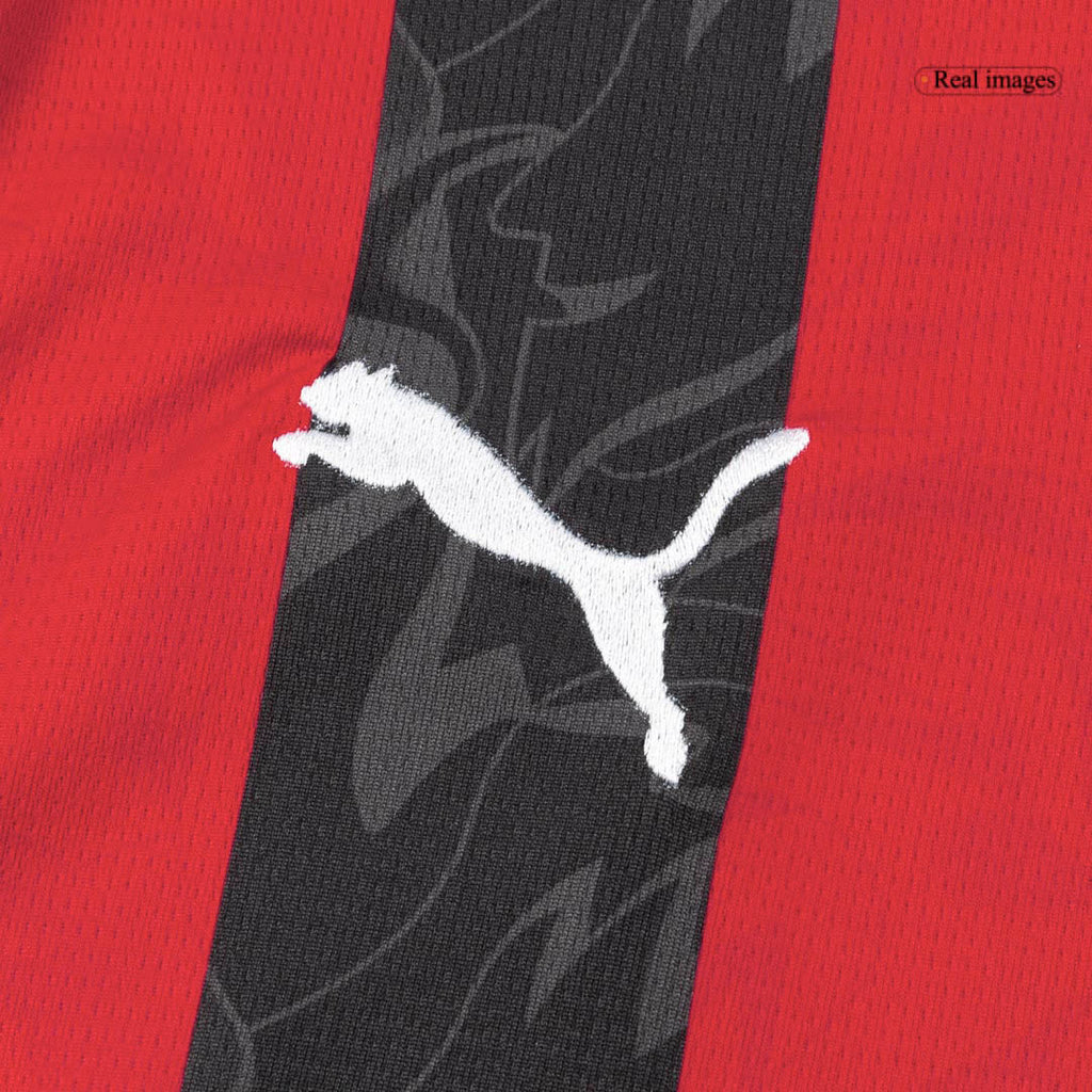 Tenue domicile de l'AC Milan (maillot + short + chaussettes) 2025/26 Rouge et Noir