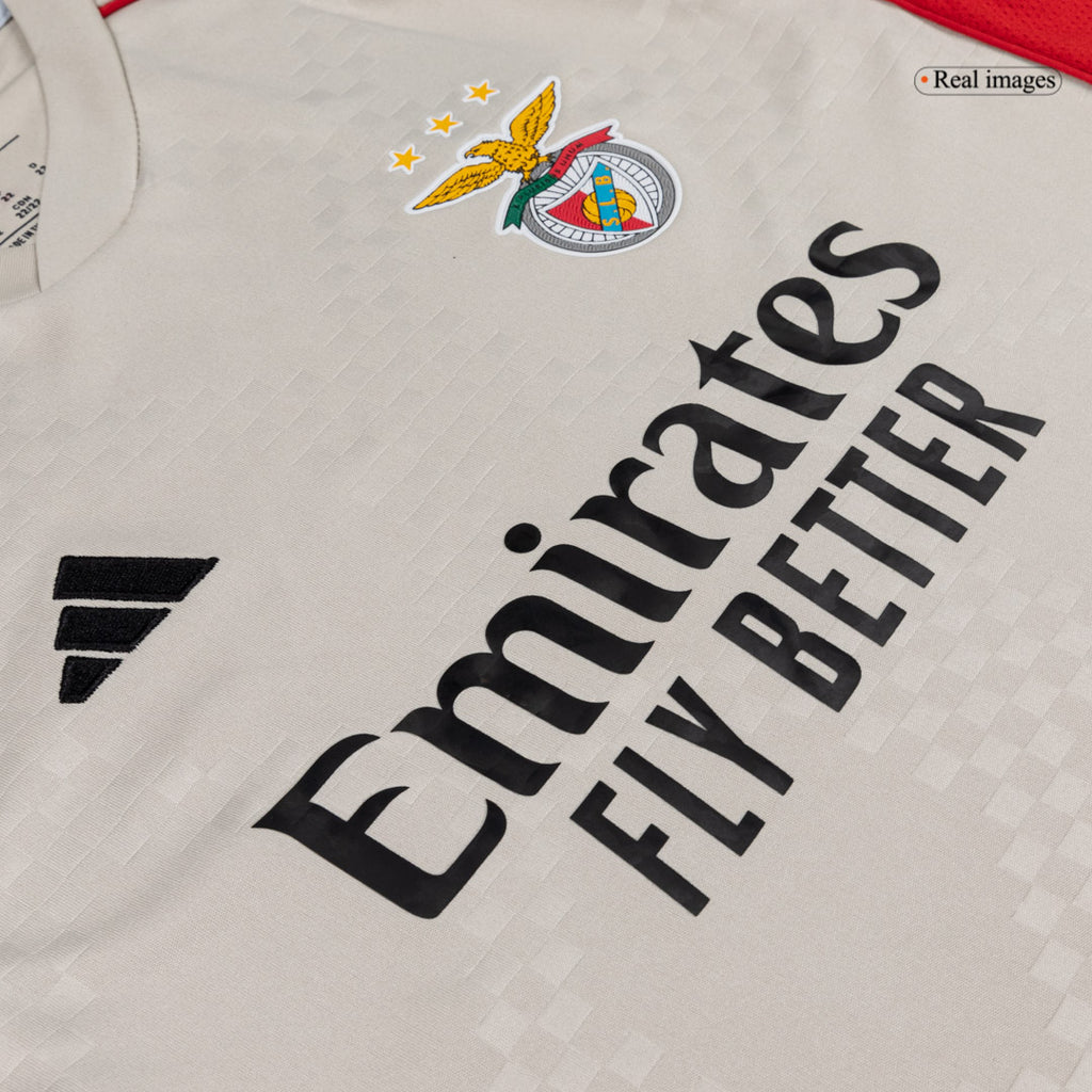 Kid's Benfica Away Soccer Jersey Kit 25/26 Beige