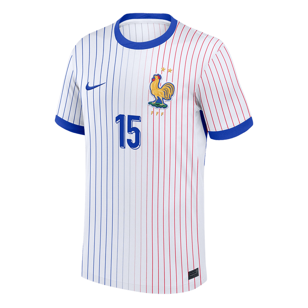 KONATÉ n° 15 France Euro 2024 Maillot extérieur blanc