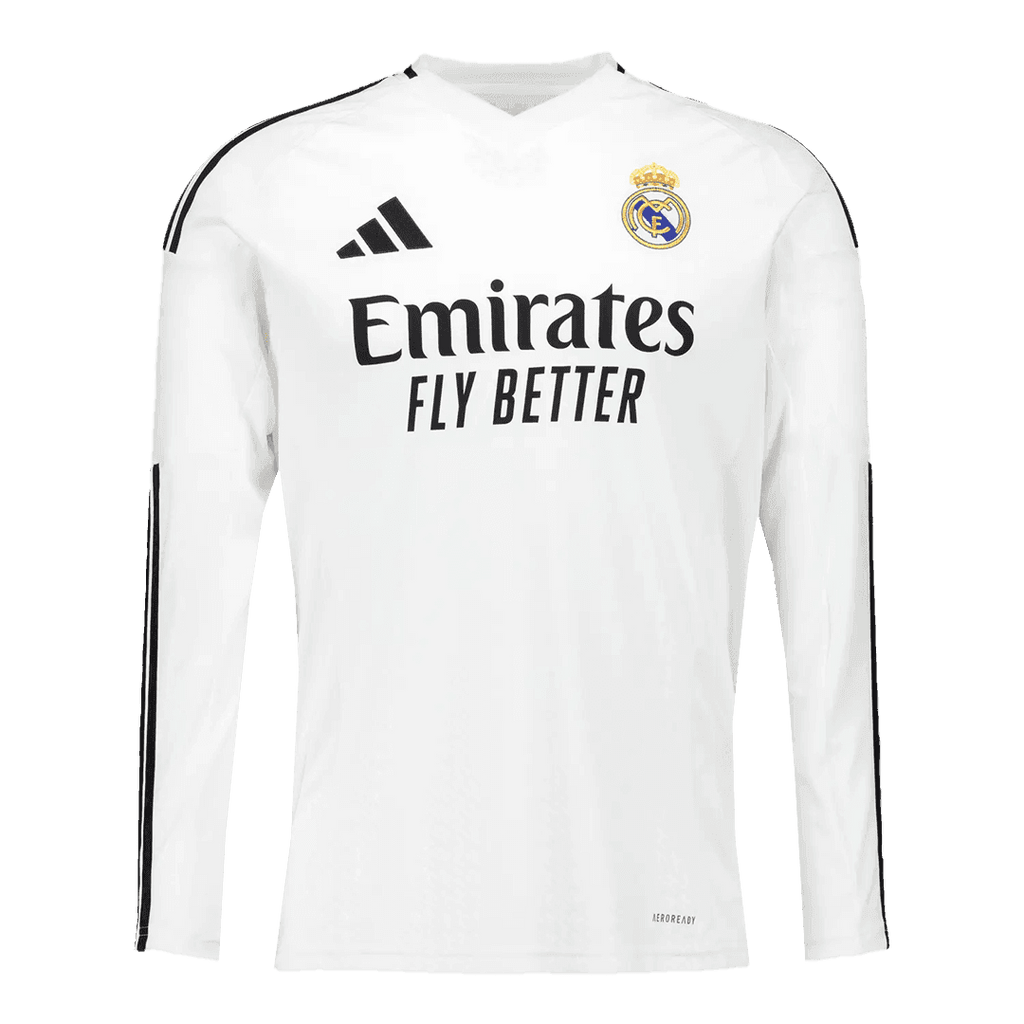 Real Madrid Long Sleeve Home Jersey 2024/25 - Football Shirt | SmartJerseys | Official Quality