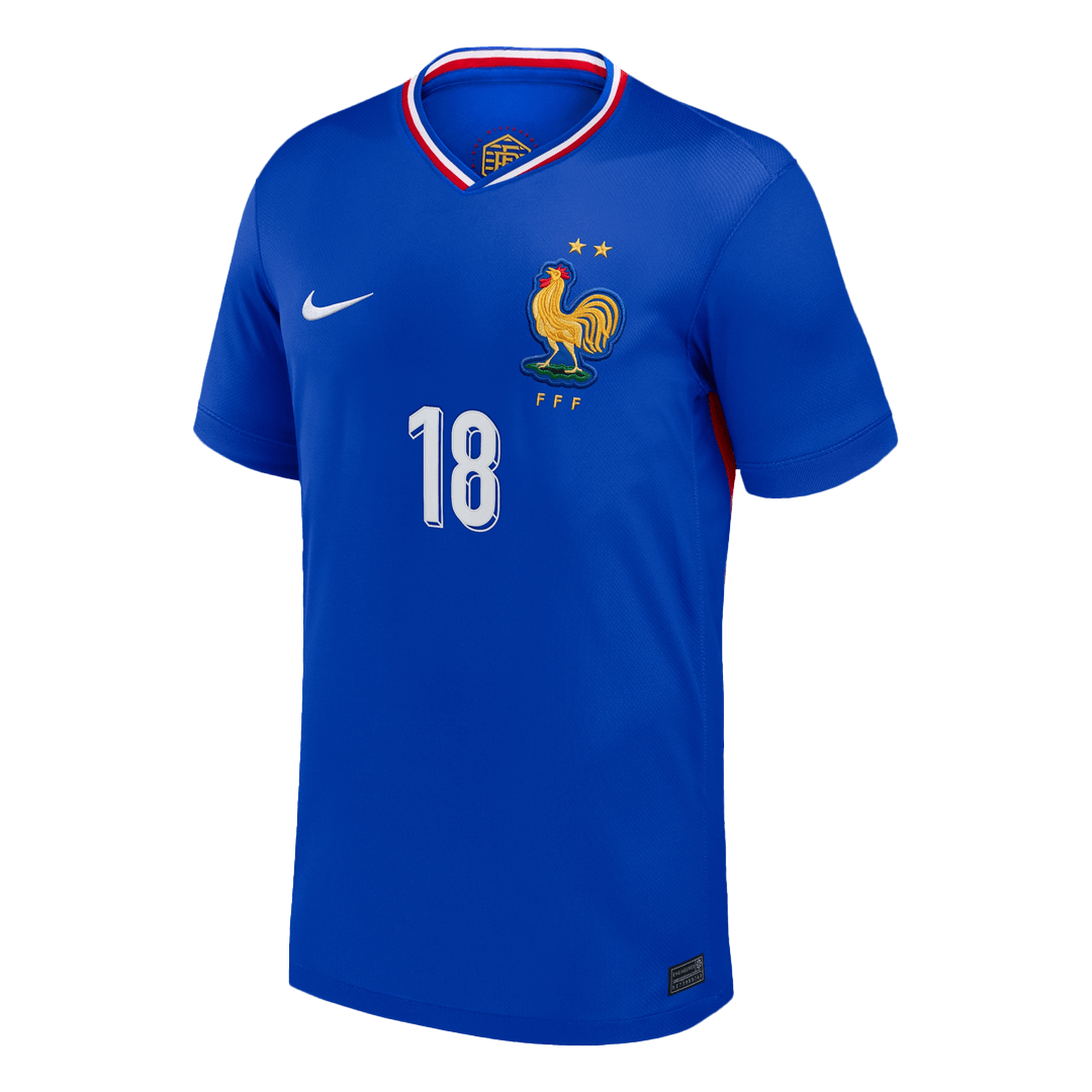 Camiseta Futbol NKUNKU #18 Francia Eurocopa Local 2024 Azul 