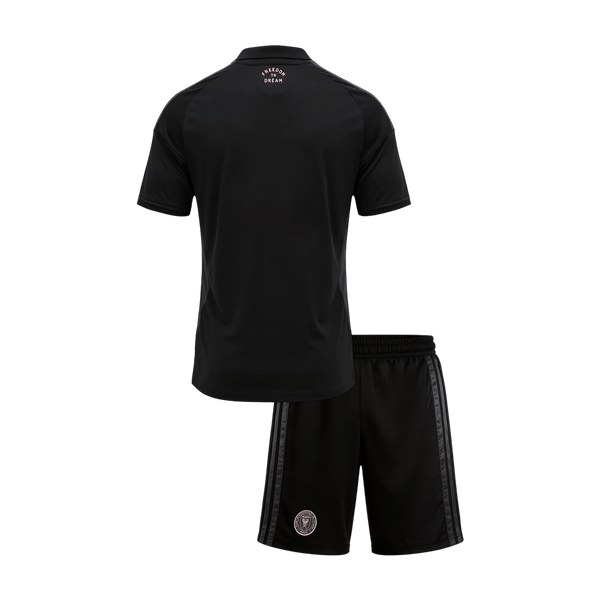 Kid's Inter Miami Away Soccer Jersey Kit(Jersey+Shorts) 2026 Black
