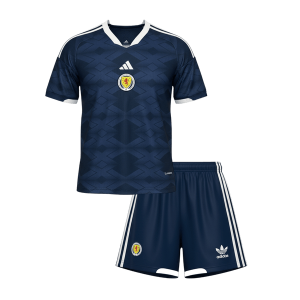 Kid's Scotland Home Soccer Jersey Kit(Jersey+Shorts) World Cup 2026 Navy - Football Shirt | SmartJerseys | Official Quality