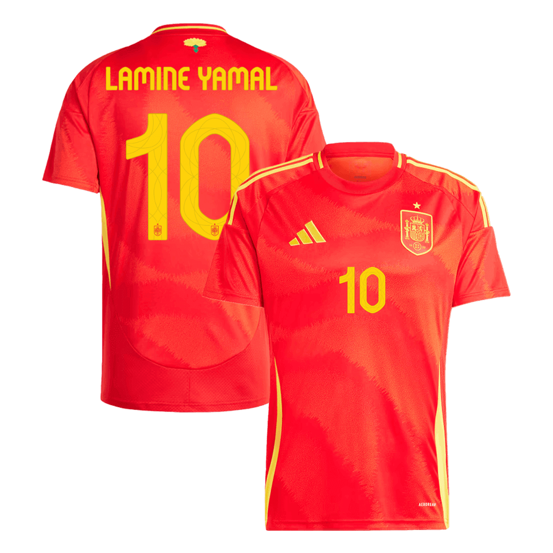 Spain LAMINE YAMAL #10 Home Soccer Jersey EURO 2024 - Football Shirt | SmartJerseys | Official Quality