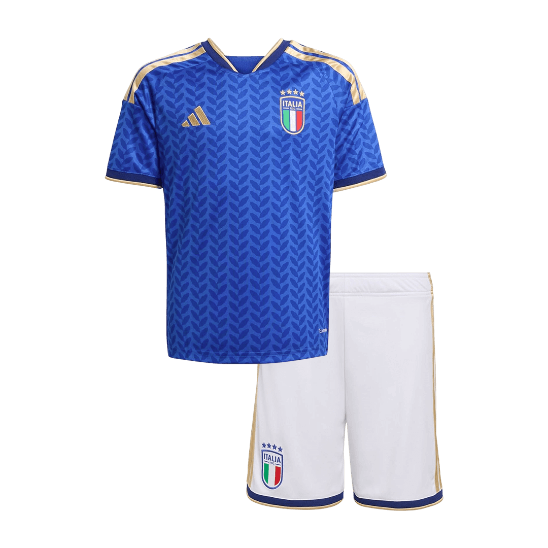 Kid's Italy Home Soccer Jersey Kit(Jersey+Shorts) 25/26 Blue - Football Shirt | SmartJerseys | Official Quality