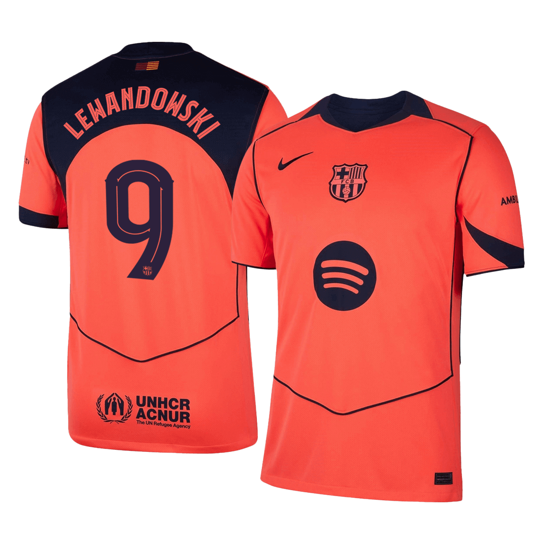 Barcelona LEWANDOWSKI #9 Third Away Soccer Jersey 2025/26 - UCL Edition - Football Shirt | SmartJerseys | Official Quality