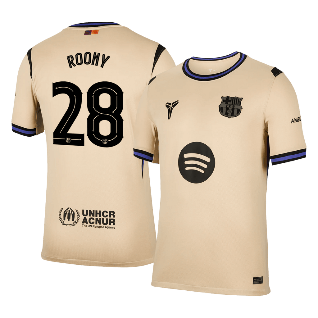 Barcelona ROONY #28 Away Soccer Jersey 2025/26 - Football Shirt | SmartJerseys | Official Quality