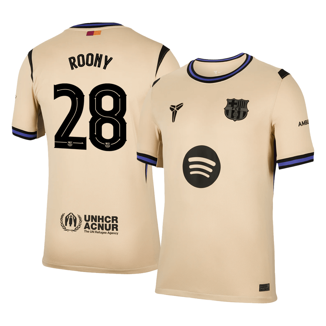 Barcelona ROONY #28 Away Soccer Jersey 2025/26 - Football Shirt | SmartJerseys | Official Quality