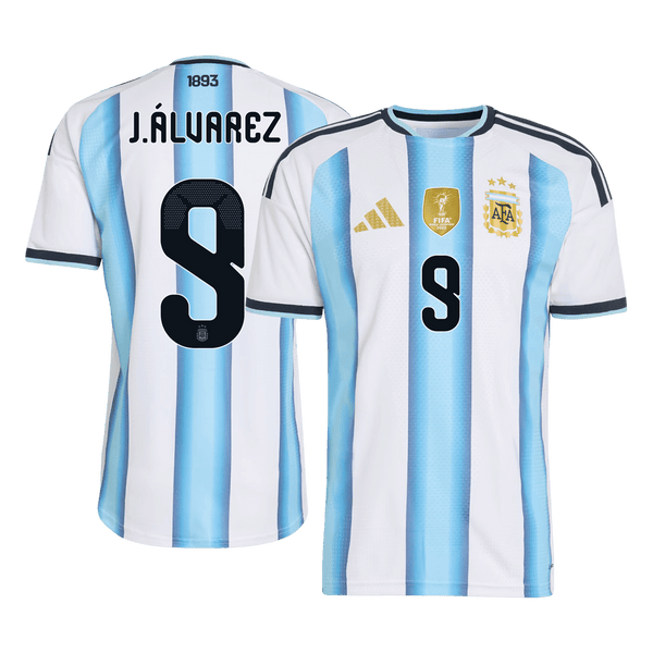 Argentina J.ÁLVAREZ #9 Home Soccer Jersey Authentic 2026 - Football Shirt | SmartJerseys | Official Quality