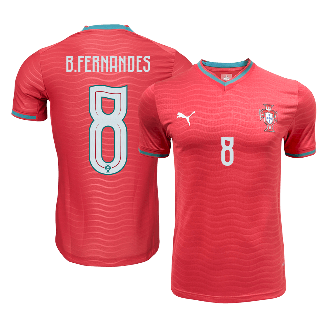Portugal B.FERNANDES #8 Home Soccer Jersey Authentic 2026