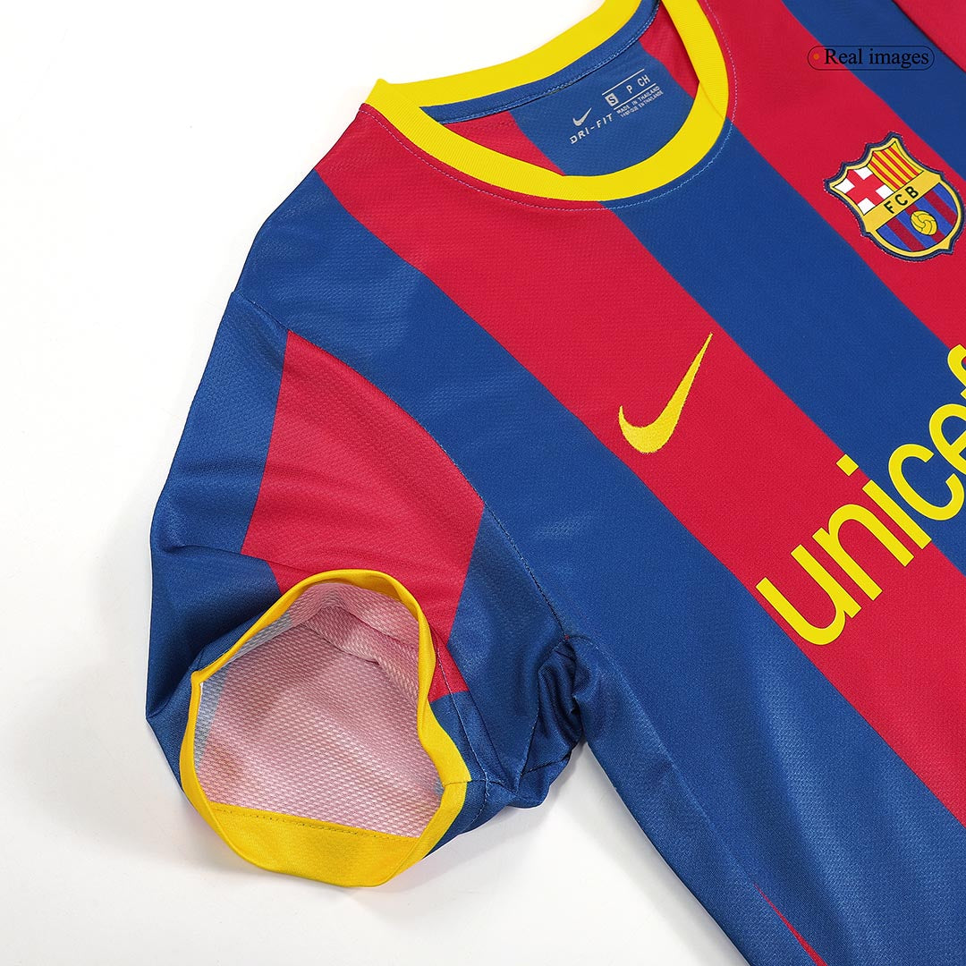 Barcelona XAVI #6 Home Soccer Jersey Retro 2010/11