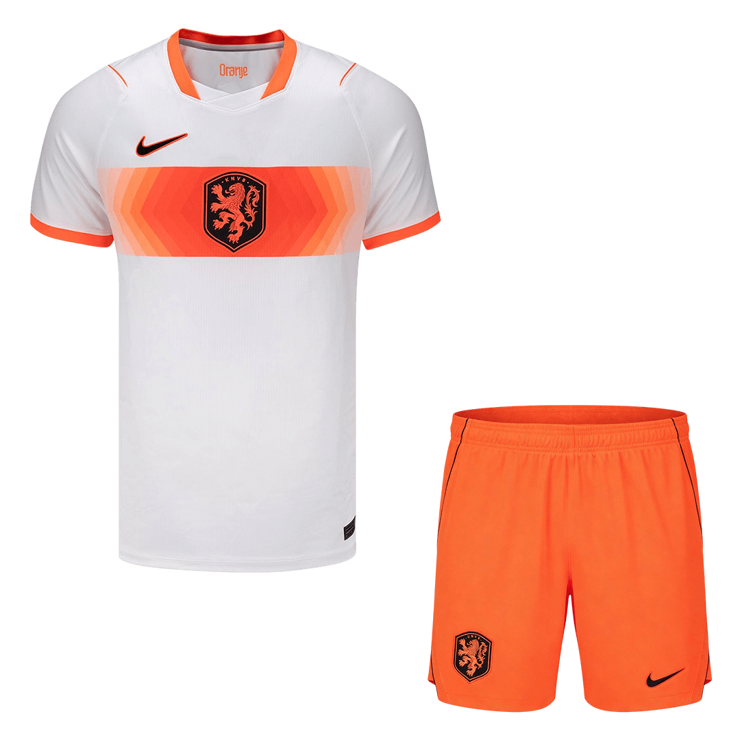 Netherlands Away Soccer Jersey Kit (Jersey+Shorts) World Cup 2026 Orange&White