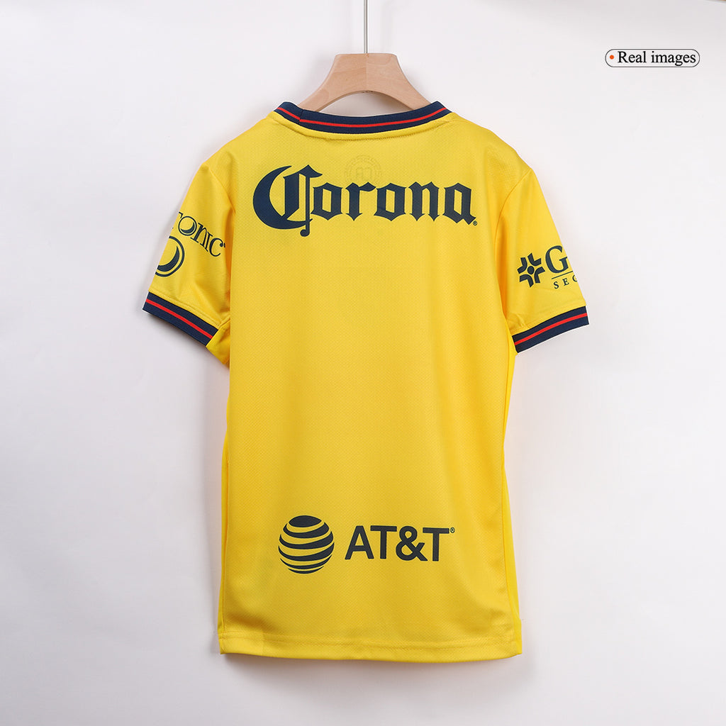 Club America Home Soccer Jersey Kit 2024/25 Kids(Jersey+Shorts)