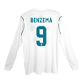 Real Madrid BENZEMA #9 Home Soccer Jersey Retro 2017/18 - Long Sleeve - Football Shirt | SmartJerseys | Official Quality