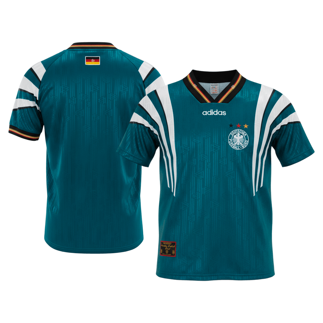 Camiseta retro de fútbol de visitante de Alemania 1996/97