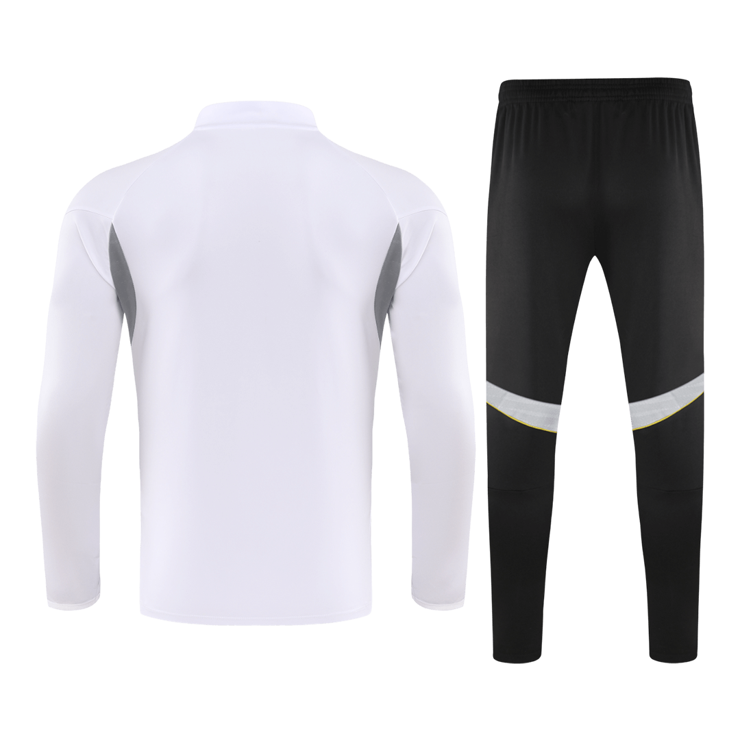 Ensemble sweat-shirt zippé Real Madrid pour enfant (haut + pantalon) 25/26 blanc