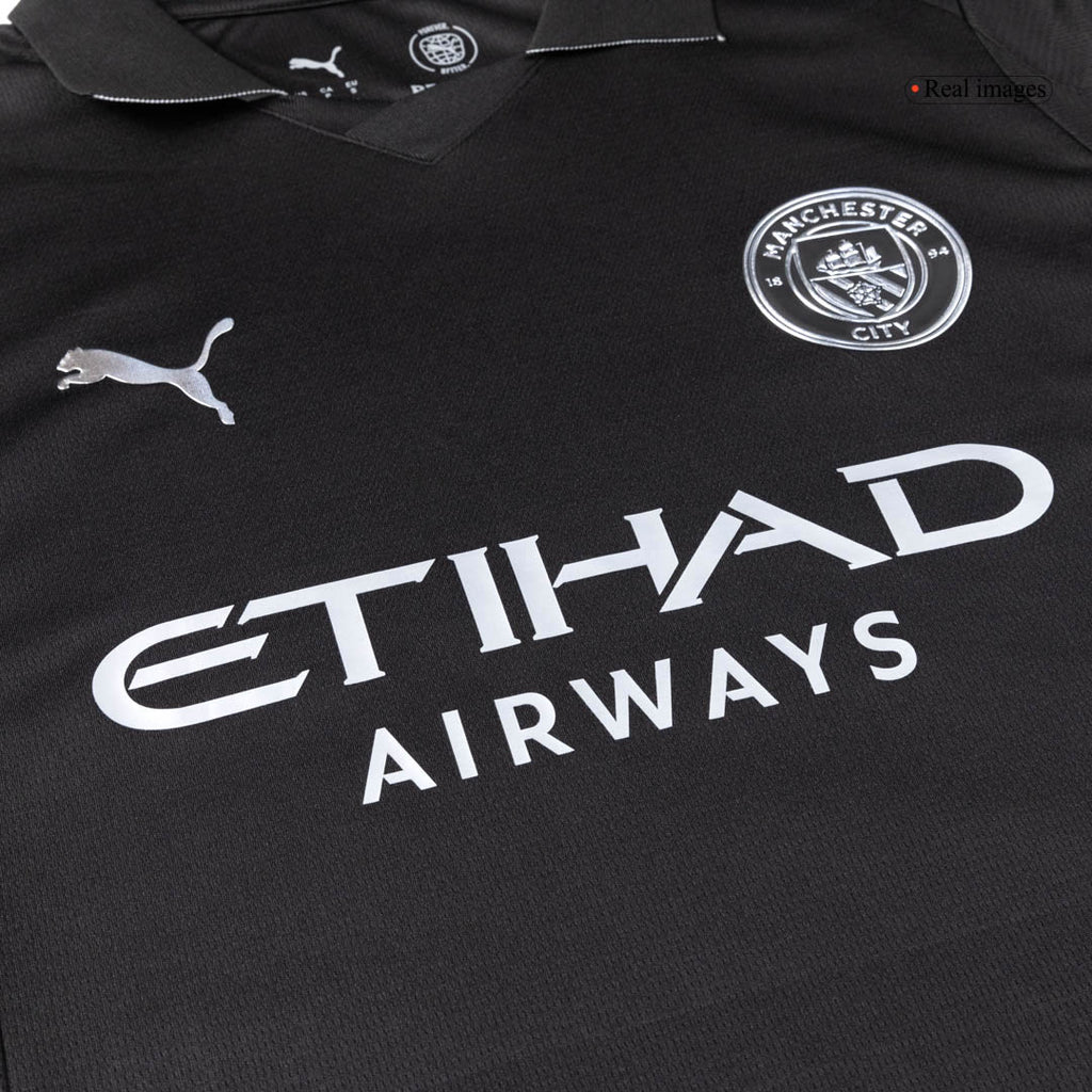 Manchester City Away Soccer Jersey 2025/26 Black