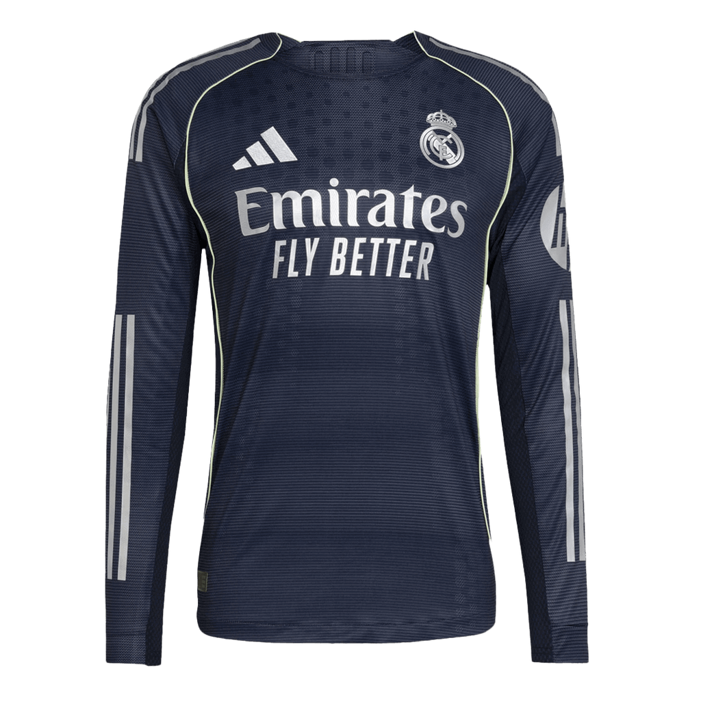 Real Madrid Long Sleeve Away Soccer Jersey 2025/26 - Football Shirt | SmartJerseys | Official Quality