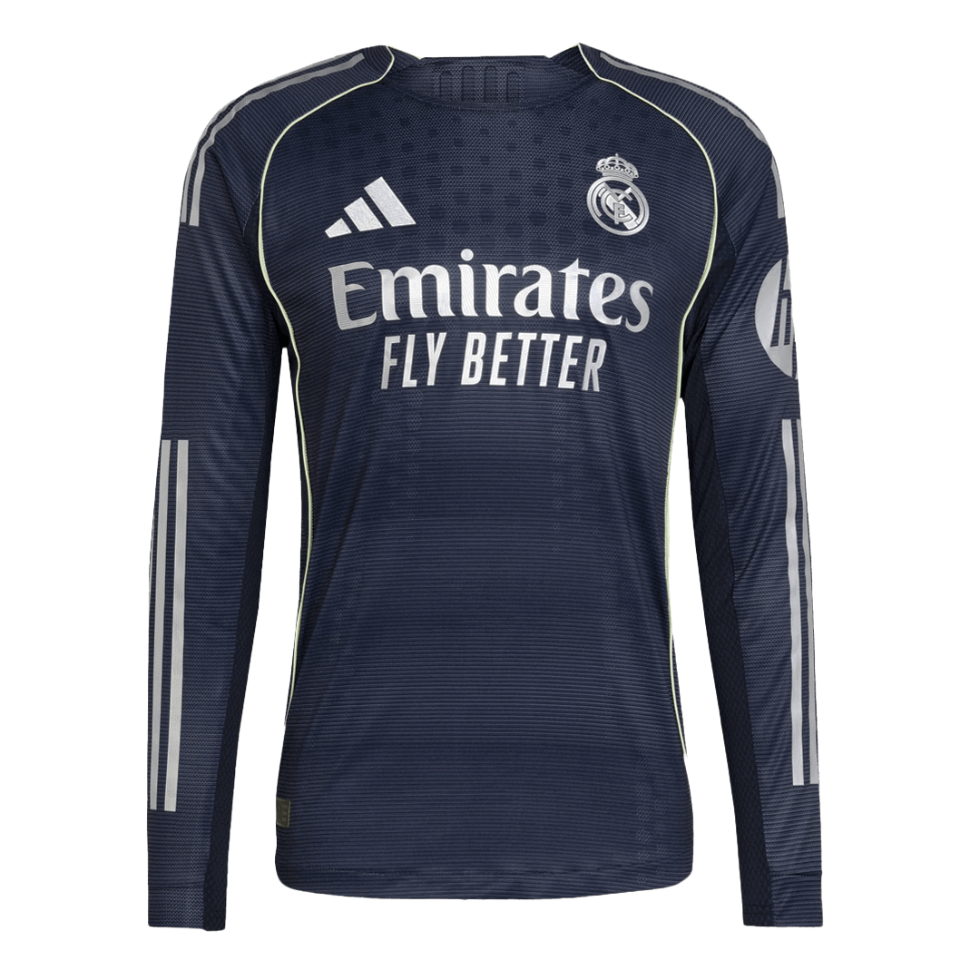 Real Madrid Long Sleeve Away Soccer Jersey 2025/26 - Football Shirt | SmartJerseys | Official Quality