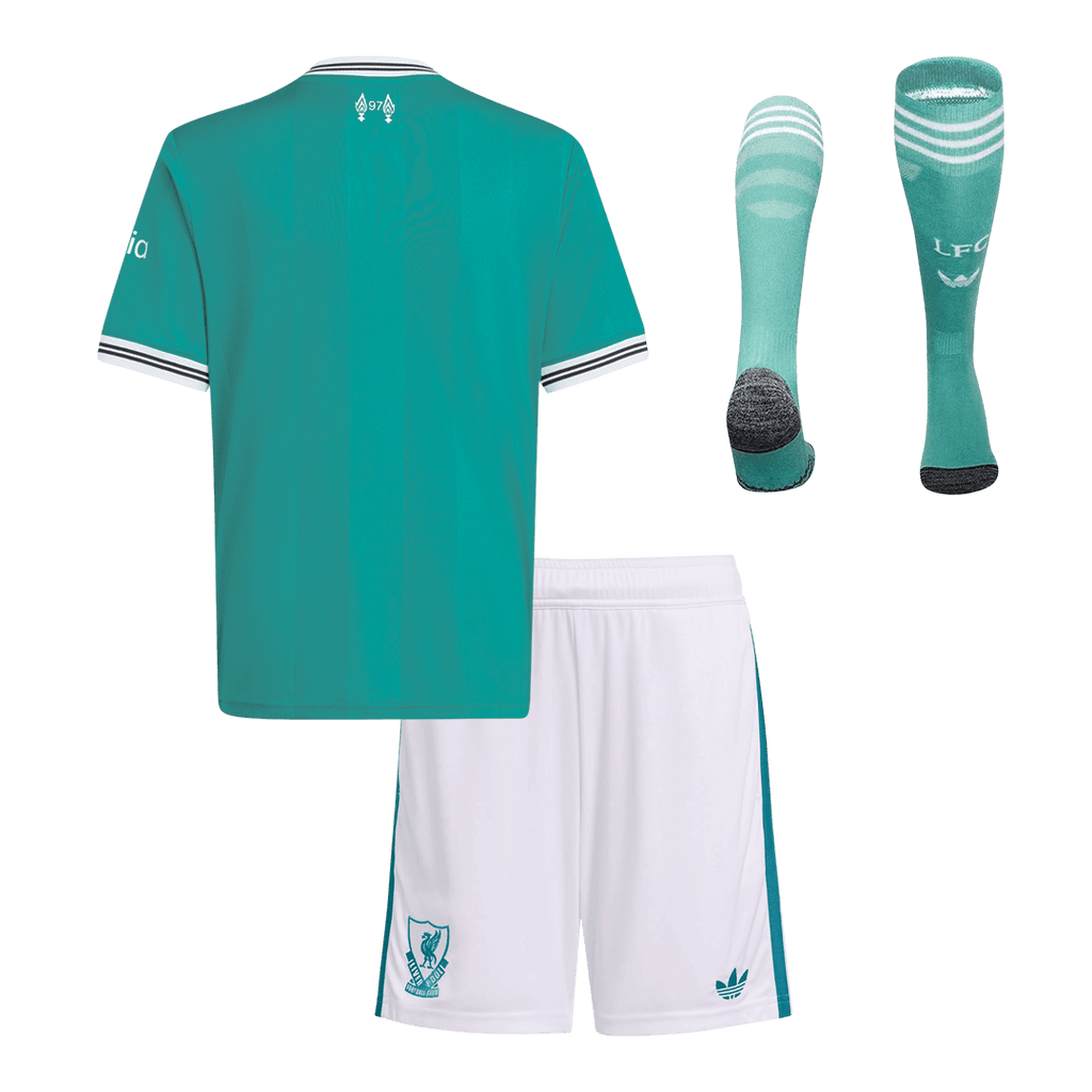 Kid's Liverpool Third Kit(Jersey+Shorts+Socks) 25/26 Green